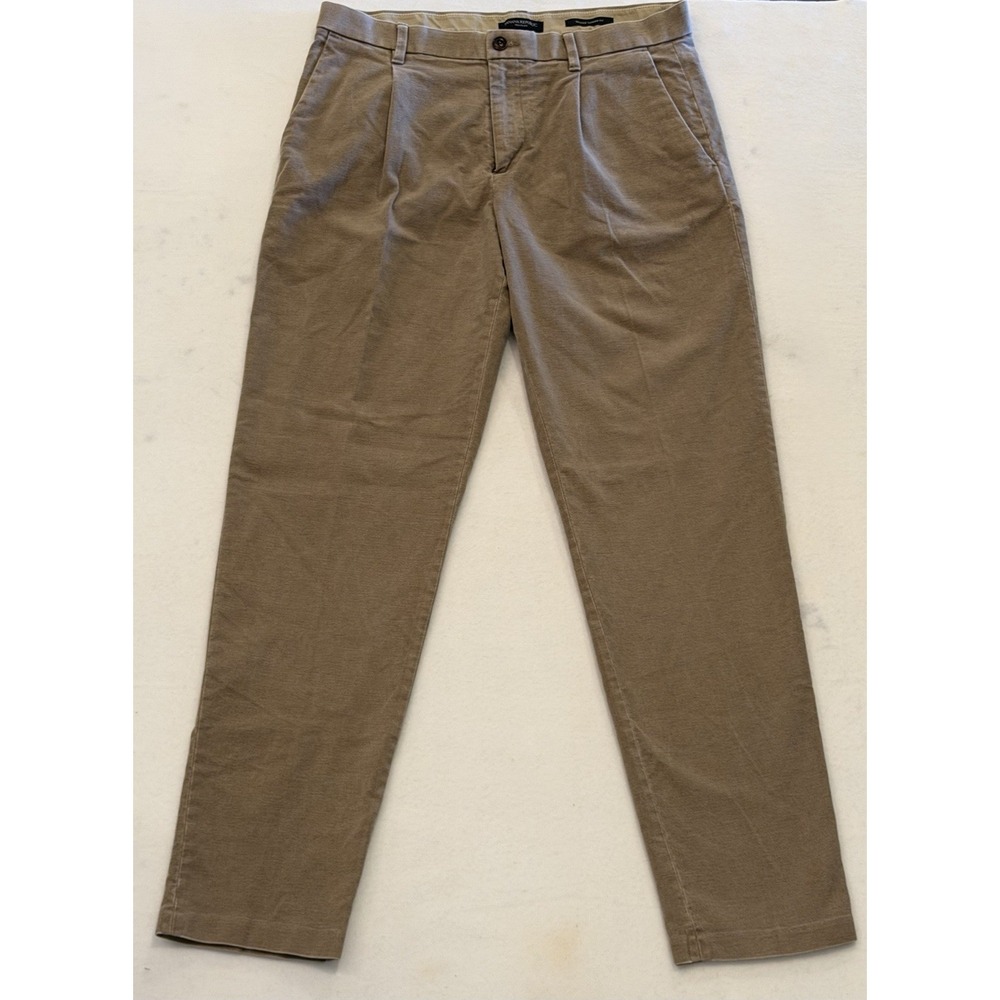Banana Republic Pants Mens Size 33L Khaki Brown Moleskin Relaxed Tapered Fit